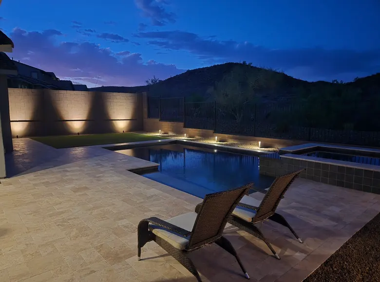 Pool & Spa · Twilight at 13768 W Forest Pleasant Place, Peoria Arizona