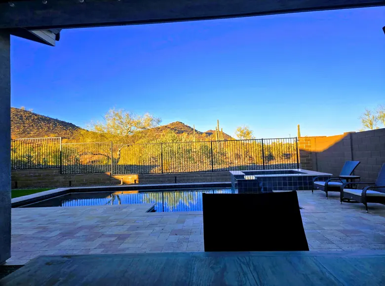 Covered Patio · Mountain Outlook at 13768 W Forest Pleasant Place, Peoria Arizona